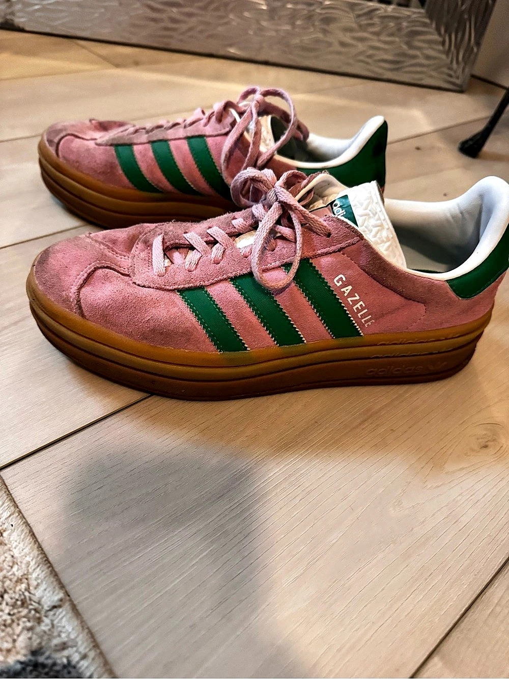 adidas Gazelle Bold Semi Pink Spark Green Sneakers